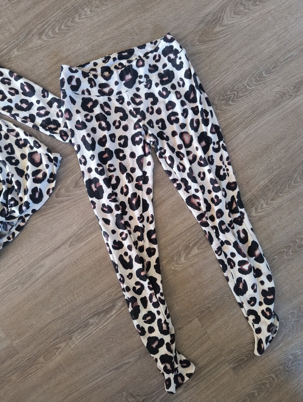 Stars Above Top & Pants Pajama PJ Lounge Set Soft Womens Leopard Brown XS - Picture 3 of 4